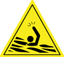 Attention ! Risque de noyade. La baignade est non surveillée et à vos risques et périls.