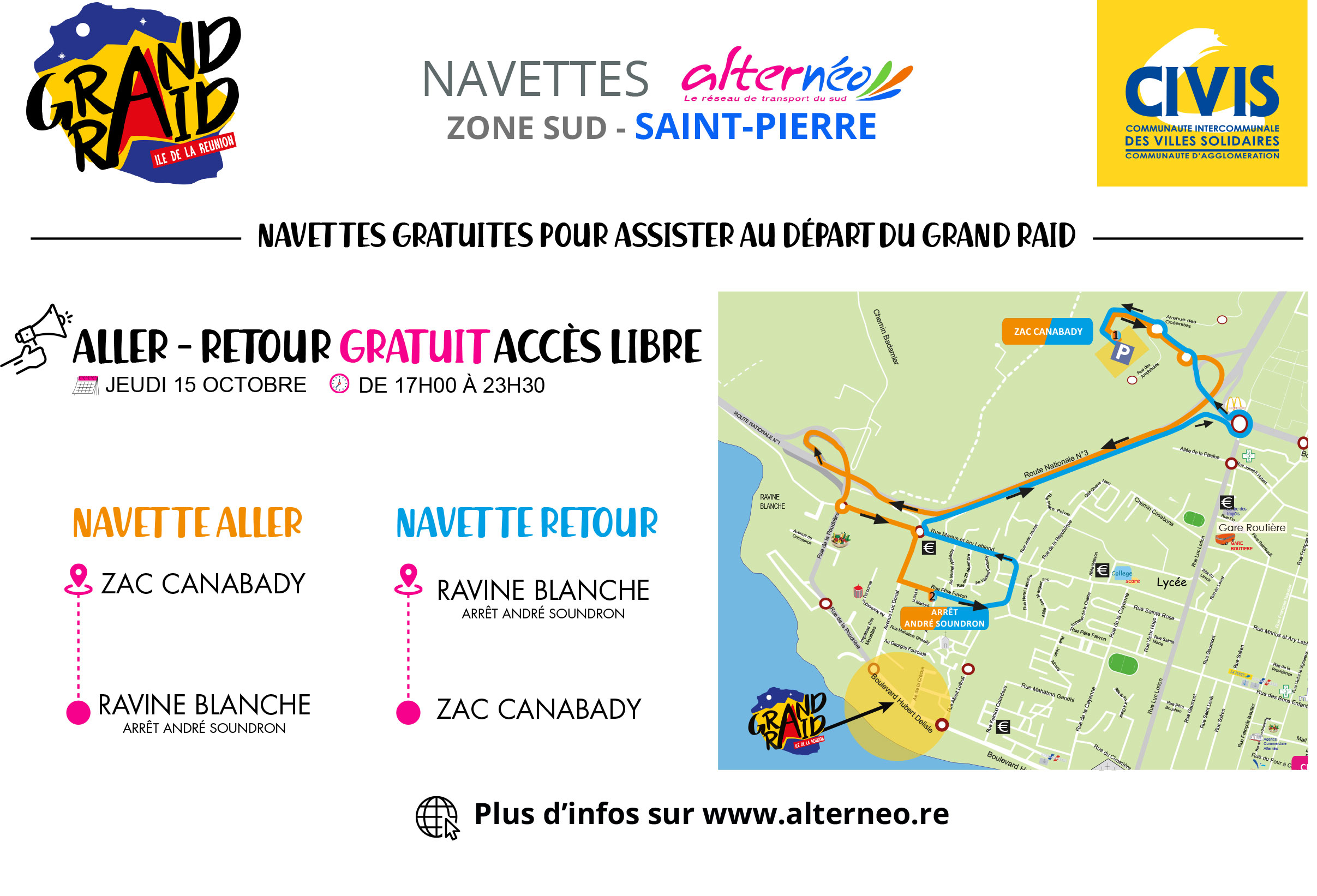 Grand Raid 2026 Grand Raid 2026 : Les navettes Alternéo de la CIVIS