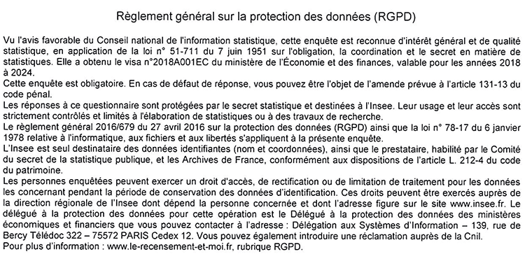 Règlement général sur la protection des données (RGPD)