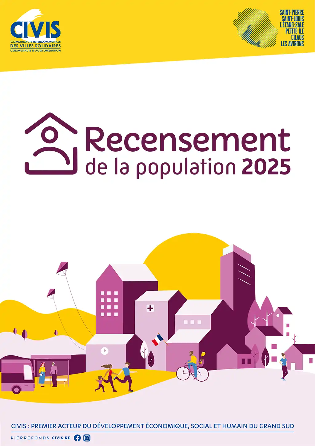 Logo et illustration du recensement de la population 2025