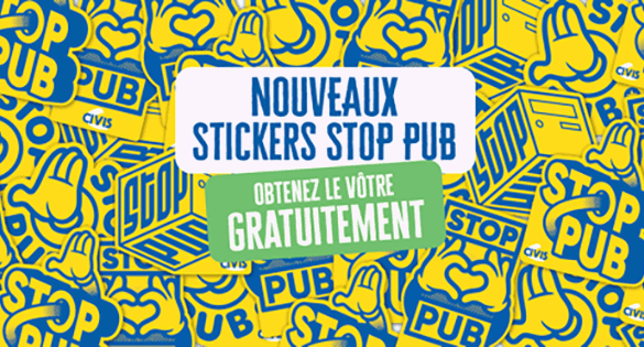 Nouveau sticker STOP PUB